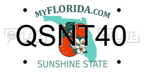 QSNT40 Florida License Plate