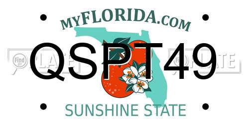 QSPT49 Florida License Plate