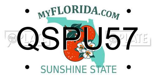 QSPU57 Florida License Plate