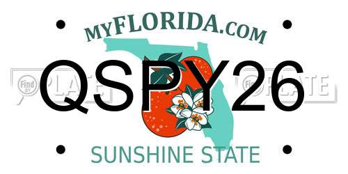 QSPY26 Florida License Plate