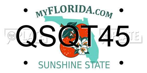 QSQT45 Florida License Plate