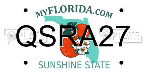 QSRA27 Florida License Plate