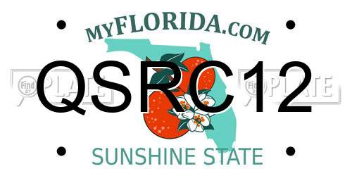 QSRC12 Florida License Plate