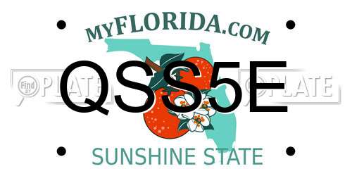 QSS5E Florida License Plate