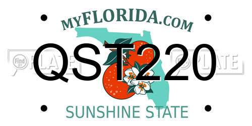QST220 Florida License Plate