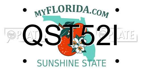 QST52I Florida License Plate