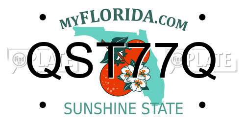 QST77Q Florida License Plate