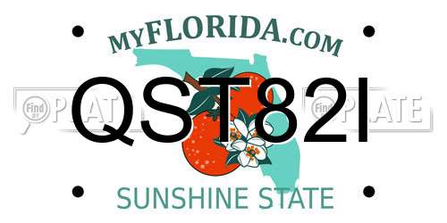 QST82I Florida License Plate