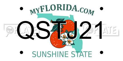 QSTJ21 Florida License Plate