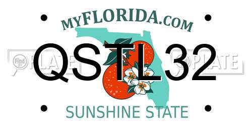 QSTL32 Florida License Plate