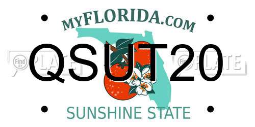QSUT20 Florida License Plate