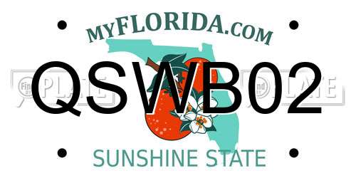 QSWB02 Florida License Plate
