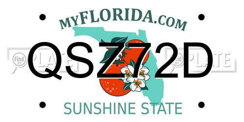 QSZ72D Florida License Plate