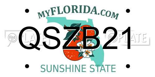 QSZB21 Florida License Plate