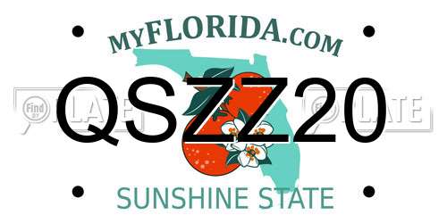 QSZZ20 Florida License Plate