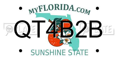 QT4B2B Florida License Plate