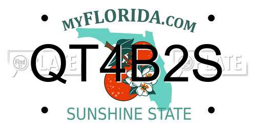 QT4B2S Florida License Plate