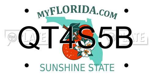 QT4S5B Florida License Plate