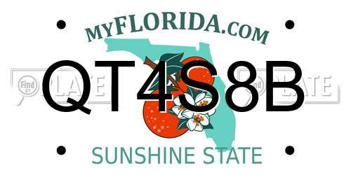 QT4S8B Florida License Plate