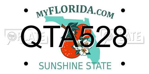 QTA528 Florida License Plate
