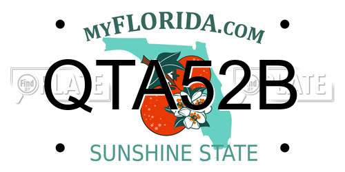 QTA52B Florida License Plate