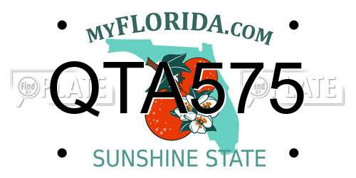 QTA575 Florida License Plate
