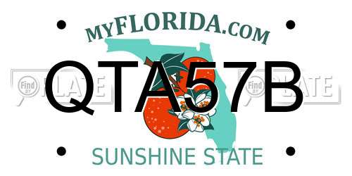 QTA57B Florida License Plate