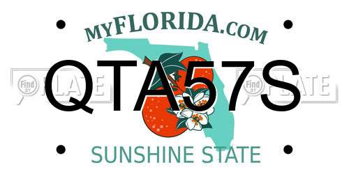 QTA57S Florida License Plate