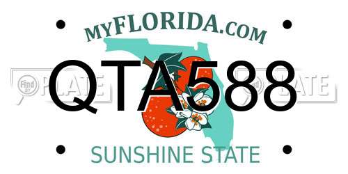 QTA588 Florida License Plate