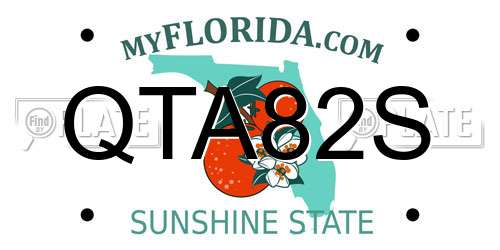 QTA82S Florida License Plate