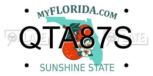 QTA87S Florida License Plate