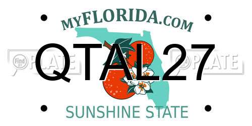 QTAL27 Florida License Plate