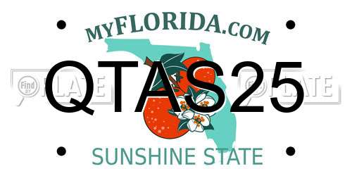 QTAS25 Florida License Plate