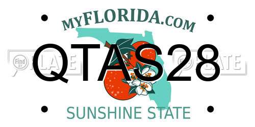 QTAS28 Florida License Plate