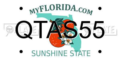 QTAS55 Florida License Plate