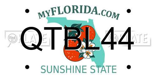 QTBL44 Florida License Plate