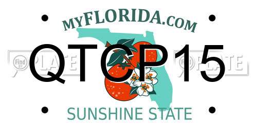QTCP15 Florida License Plate