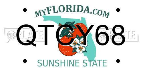 QTCY68 Florida License Plate