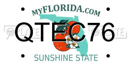 QTEC76 Florida License Plate