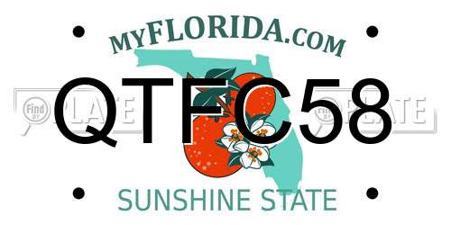 QTFC58 Florida License Plate