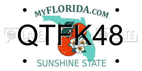 QTFK48 Florida License Plate