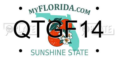 QTGF14 Florida License Plate