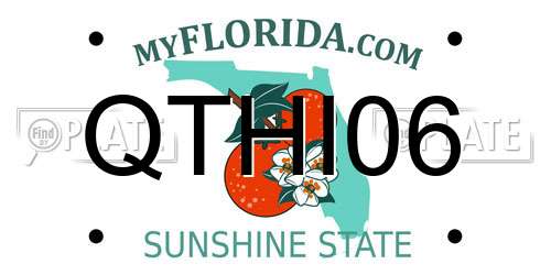 QTHI06 Florida License Plate