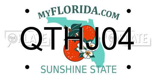QTHJ04 Florida License Plate