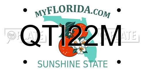 QTI22M Florida License Plate