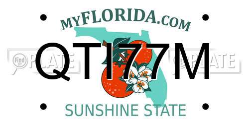 QTI77M Florida License Plate