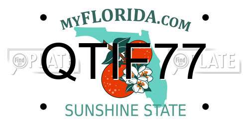 QTIF77 Florida License Plate