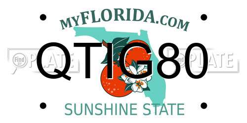 QTIG80 Florida License Plate