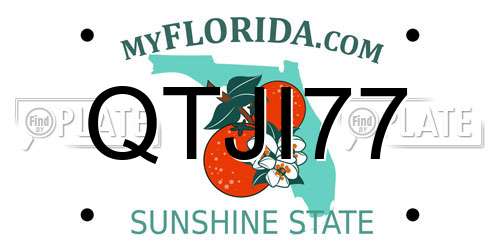 QTJI77 Florida License Plate
