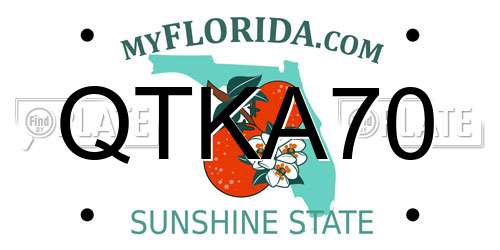 QTKA70 Florida License Plate